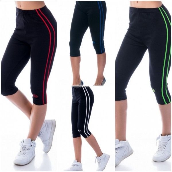 Бриджі "KOLO-СМУГА" 550-4xl бавовна-стрейч + з боків кольорові смужки, р. 4хl-(50-52) -в уп.-2 шт -(чорні +лампаси без вибору!)