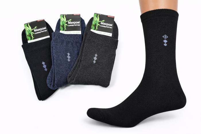 Шкарпетки Житомир "КОІ ANTIBACTERIAL" 3250-2 махрові чоловічі, р. 40-45 -(Махра -асорті -класика) -уп. 12 шт