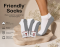 Шкарпетки Україна "Friendli Socks" 020-00 стрейч жіночі р. 23-25 -(Короткі / сірі низ +білий верх -жін.) -уп. 12 шт