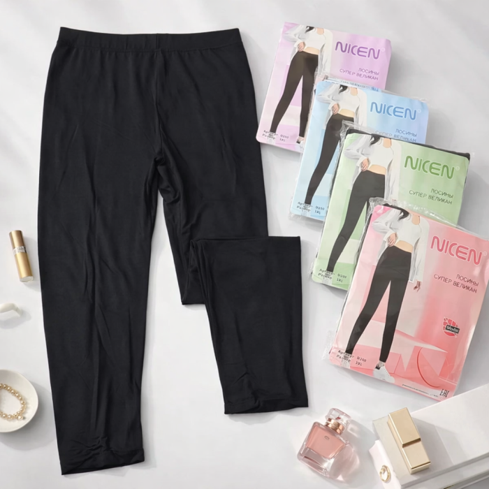 Лосини "Nicen" В-208 бавовняні /cotton супер батал, р. 3XL-(54-56), 4XL-(56-58) -(чорні)