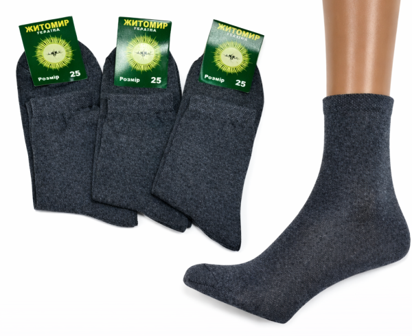 Шкарпетки Житомир "П.П.Гроза Х/Б" 251-2 х/б-гладь бавовняні чоловічі, р. 27, 29, 31 -(Х/Б -джинс -уп. 12 шт)