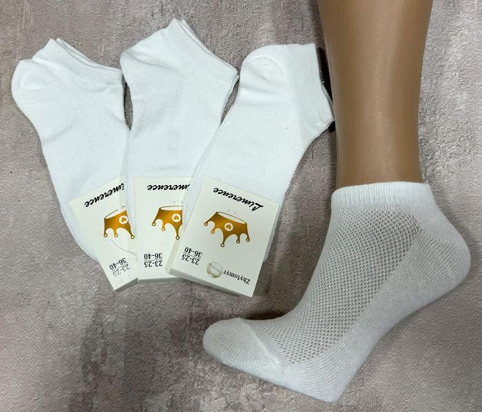 Шкарпетки Житомир "Limerence" 03-2 сітка жіночі, короткі р. 36-40 -(сіточка -білі економ) -уп. 12 шт