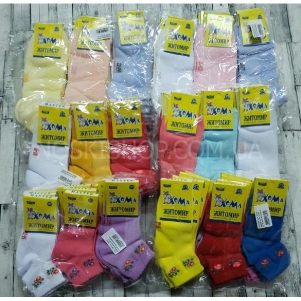 Шкарпетки дитячі Житомир "ХОМА-Master" SD40-54 сіточка на розмір за довжиною стопи: р. 18-20 см -(сітка -дівчинка /випадкове асорті без вибору!)