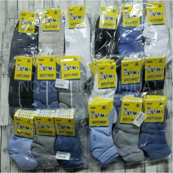 Шкарпетки дитячі Житомир "ХОМА-Master" SD60-76 сіточка на розмір за довжиною стопи: р. 22-24 см -(сітка -хлопчик /випадкове асорті без вибору!)