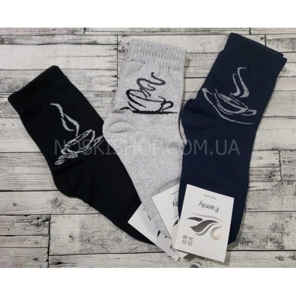 Шкарпетки житомир "LIMERENCE" 412-15 стрейч жіночі (високі) р. 36-40 -асорті -(кавові чашки -стрейч)