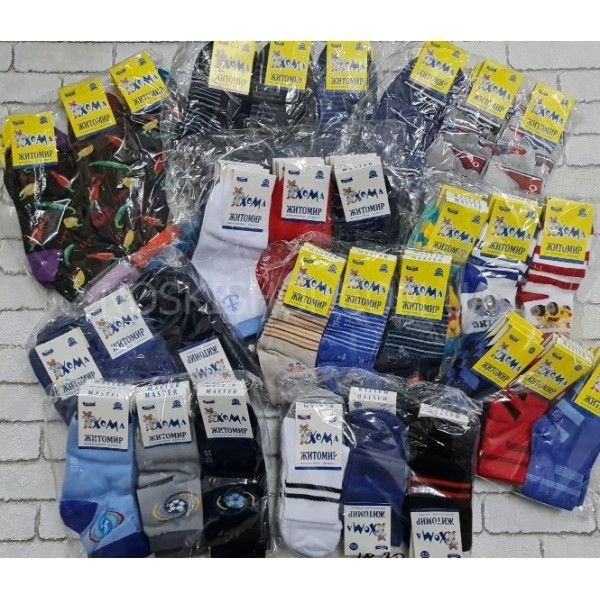 Шкарпетки Житомир "Хома Master" 829-6 дитячі стрейч-бавовна на розмір за довжиною стопи: 20-22 -(ХЛОПЧИК -стрейч 7/9 років -випадкове асорті без вибору) -уп. 12 шт