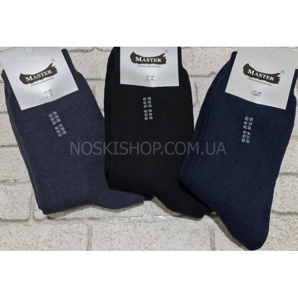 Шкарпетки Житомир "Master" 3340-1 махра "new-еліт класика-плюш" чоловічі (срібляста етикетка) р. 27-29 -(Махра -випадкове асорті -new) -уп. 12 шт