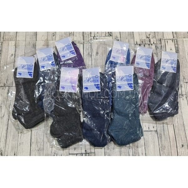 Шкарпетки Житомир "Master" 110-6 економ -стрейч жіночі, р. 23-25 -випадковий мікс -(економ -короткі -темне асорті)