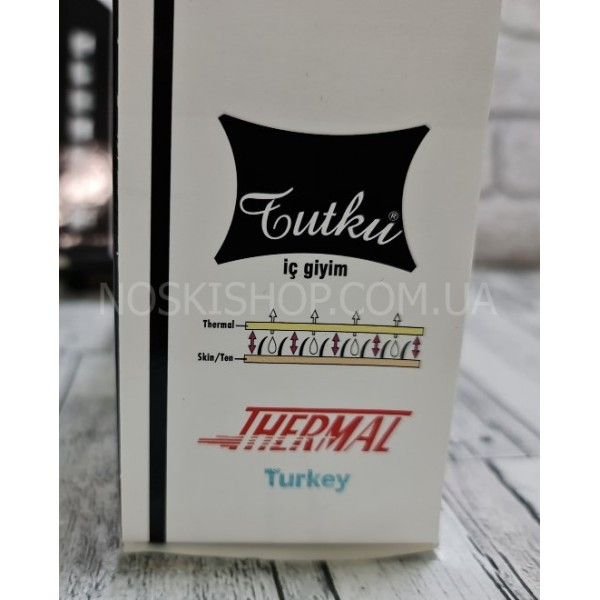 Термокостюм чоловічий в коробці Турція "Tutku" 0128-Н набір кальсони+кофта, р. M-(44-46) -(чорний /костюм)