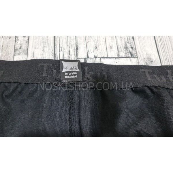 Термокостюм чоловічий в коробці Турція "Tutku" 0128-Н набір кальсони+кофта, р. M-(44-46) -(чорний /костюм)
