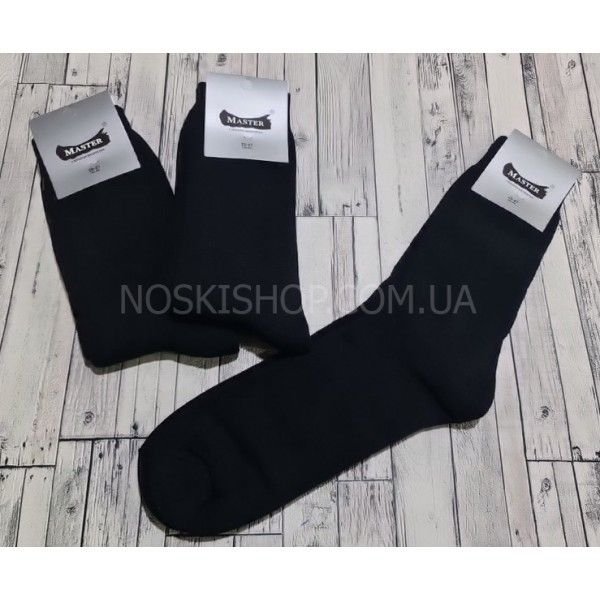 Шкарпетки Житомир "Master" 3340 махрові "new-еліт класика-плюш" чоловічі (срібляста етикетка) р. 27-29 -(Махра -чорні -new ) -уп. 12 шт