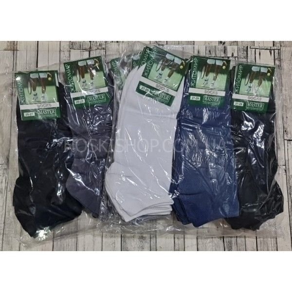 Шкарпетки Житомир "Мaster" 515-1 стрейч /cotton чоловічі "Спорт-короткі" р. 25-27, 27-29 -випадковий мікс - (асорті -короткі -гладь)