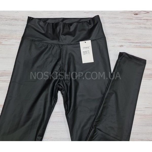 Лосини "KENALIN" 9628-2 з матової екошкіри + широкий пояс, р. S/m-(40-42), l/xl-(42-44) -(чорні)