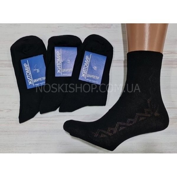 Шкарпетки Житомир "П.П. Красота Х/Б" 104-00 х/б гладь -бавовна/льон чоловічі, р. 25, 27, 29-31 -(Х/Б -чорні -гладь) -уп. 12 шт.