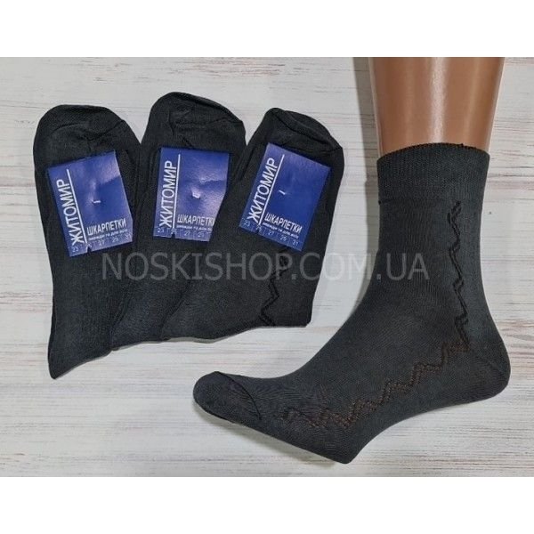 Шкарпетки Житомир "П.П. Красота Х/Б" 104-01 х/б гладь -бавовна+льон чоловічі, р. 25 -(Х/Б -сірий мікс або темно-сірі -без вибору!) -уп. 12 шт.