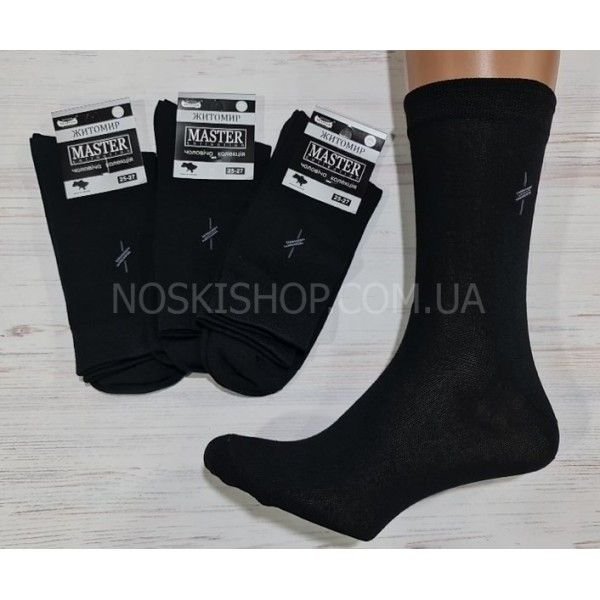 Шкарпетки Житомир "Мaster" 415-1 стрейч чоловічі "Класика" -високі р. 25-27, 27-29- (чорні -стрейч)