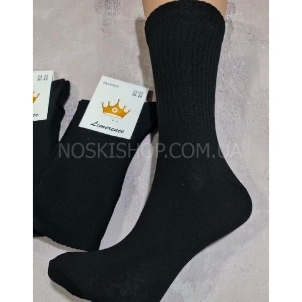 Шкарпетки житомир "LIMERENCE" 432-1 стрейч жіночі теніс, р. 36-40 -(чорні -тенніс -стрейч)