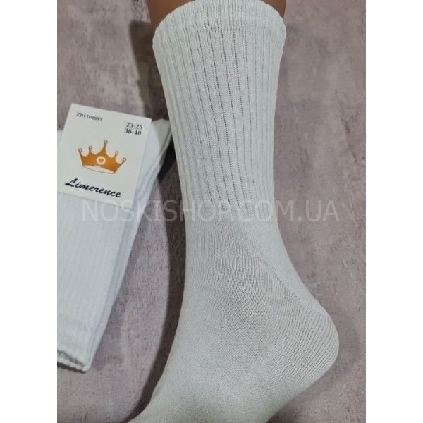 Шкарпетки житомир "LIMERENCE" 432-2 стрейч жіночі теніс, р. 36-40 -(білі -теніс -стрейч жін.)