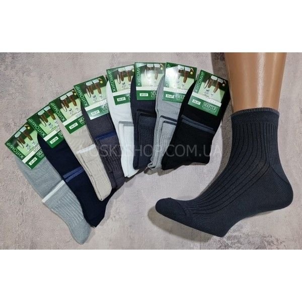 Шкарпетки Житомир "Мaster" 620 стрейч /cotton чоловічі "Рапорт" р. 25-27, 27-29 -(випадкове асорті) -уп. 12 шт