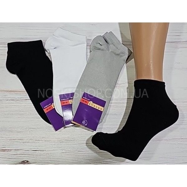 Шкарпетки Житомир "Krokus aktiv" 934-3 cotton-стрейч, р. 36-40 -("три кольори" -сірі/білі/чорні -короткі -100%) -уп. 12 шт