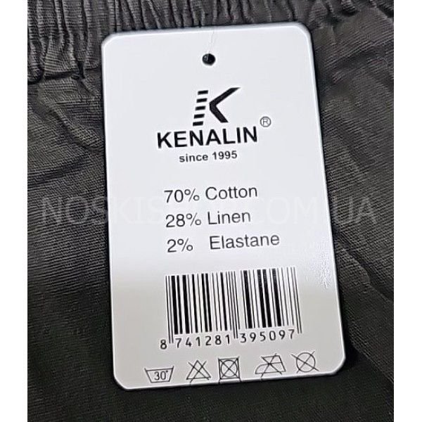 Шорти "Kenalin" 403-11 cotton /льон + з боків кишені, р. 2XL/3XL-(42-44), 3XL/4XL-(44-46), 4XL/5XL-(46-48) -уп. 1 шт