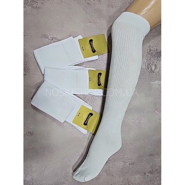 Гольфи /заколінки Житомир "Master" 352-3 безшовні стрейч жіночі, р. 23-25 -(гольфи в рубчик -білі) -уп. 12 шт