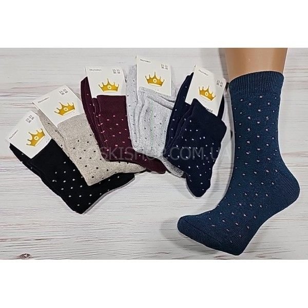 Шкарпетки Житомир "LIMERENCE" 4960-25 махрові жіночі, р. 36-40 -асорті -(Махра -дрібний горошок) уп. 12 шт