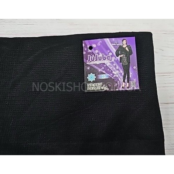 Лосини "JUJUBE" 926 безшовні на тонкому хутрі з широким поясом, р. L/2xl-(46-50) -(чорні)