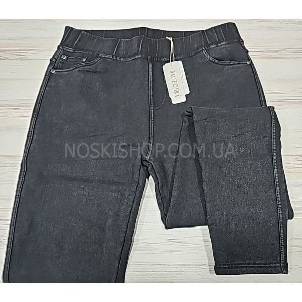 Джеггінси "ЛАСТОЧКА" 4074-2-О джинси-стрейч на хутрі, р. 7xl-(52-54) -(чорні)