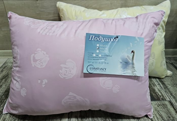 Подушка 00056 "Constansy DOWNFILL" р. 50*70 тик + штучний лебединий пух -(50*70 -Блакитного кольору!!!)