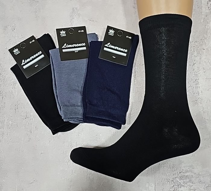 Шкарпетки Житомир "Limerence LUX" 744-7 cotton-стрейч чоловічі -(узбецька бавовна), р. 41-45 -(класика /асорті -високі -LUX -чол.) -уп. 12 шт