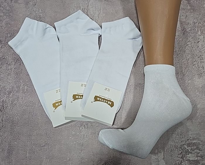 Шкарпетки Житомир "Master" 180-2 бавовна-стрейч жіночі ("еліт"-укорочені /білі) р. 23-25 -уп. 12 шт
