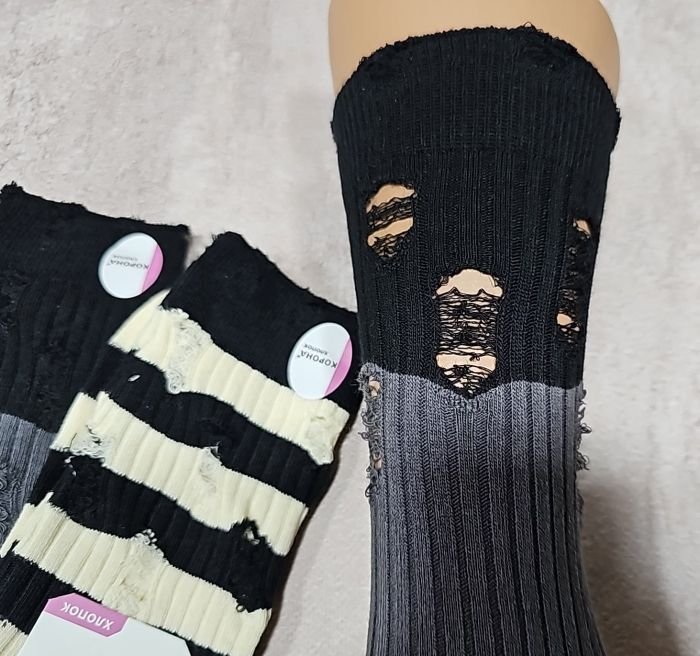 Шкарпетки "Корона" BY-591-2 стрейч / cotton жіночі, р. 36-41 - асорті - (Теніс / смугасті +однотонні в рубчик з порізами на широкій гумці) - уп. 10 шт