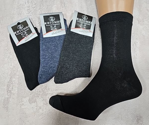 Шкарпетки "Дукат-Особливо комфортно" С408-1 стрейч "класика" чоловічі -(срібляста з чорним етикетка) р. 27-29/41-45 -(випадкове асорті -стрейч)