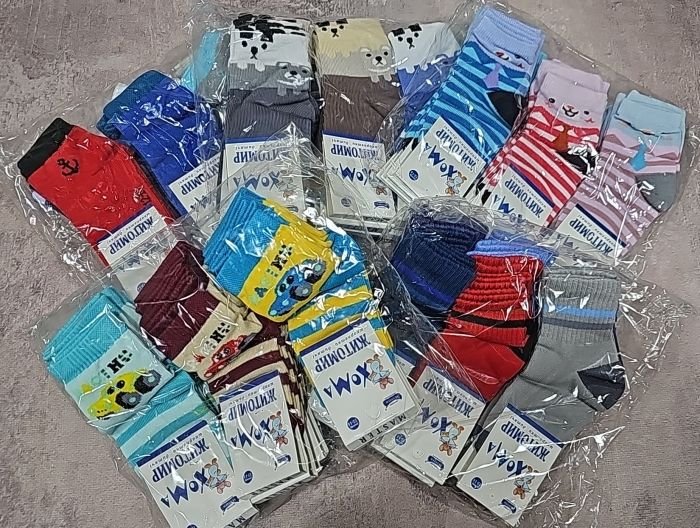 Шкарпетки Житомир "Хома Master" 829-2 дитячі стрейч-бавовна на розмір за довжиною стопи: 12-14 -(ХЛОПЧИК -стрейч -випадкове асорті без вибору) -уп. 12 шт