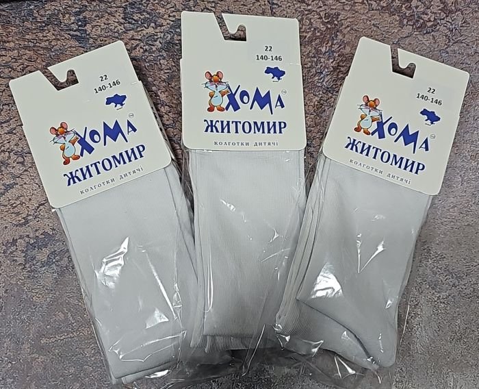 Колготки дитячі "Хома /Демі" Т-280-22 демісезонні, р. 22-(140-146) -(білі /колготки)