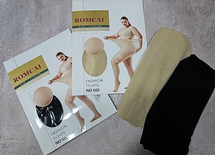Колготки "Romcai" NO-502 капронові 20 den які не пускають стрілок, р. S/M-(40-46 /2 шва) -(тілесні) -в уп. 1 шт