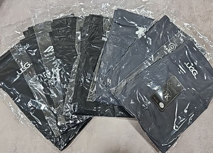 Бриджі "Золото" А749 з еластичного трикотажу +збоку на поясі мікс написів, р. 3XL-(46-48) -(Чорні)