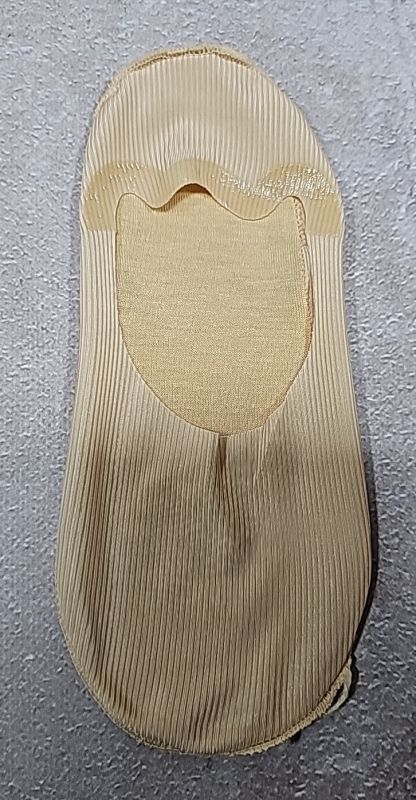 Шкарпетки-сліди "Золото" Y236-1 жіночі з нейлоновим верхом та бавовняною підошвою + у середині з силіконом на п'яті, р. 36-40 -(бежеві /гладкі) -уп -10 шт
