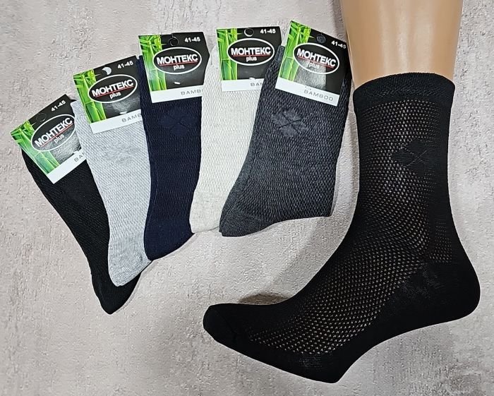Шкарпетки "Дукат-МONTEKS plus" 081-039 х/б-сітка класика чоловічі, р. 41-45 -(асорті -х/б-сітка класика /чорна з зеленим етикетка) -уп. 12 шт