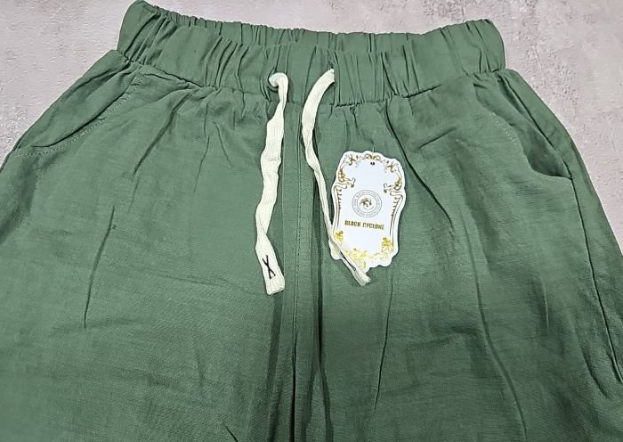 Бриджі / капрі "BLACK CYCLONE" WТ-7002 льон /cottton з кишенями з боків, р. L/XL-(46-48), 2XL/3XL-(48-50), 4XL/5XL-(50-52) -(уп. 1 шт /бриджі)