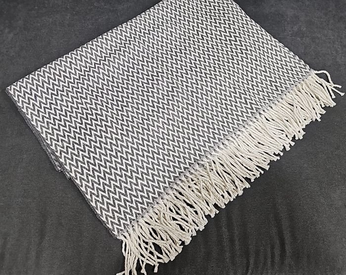 Плед  Україна "Valencia 130*170" 223-20 з бахромою, cotton +polyester, р. +/-130*170