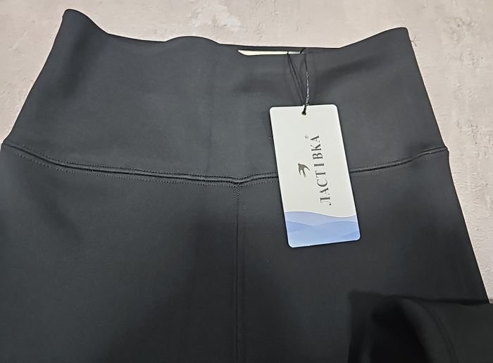 Лосини "Ластівка" А700-1 з еластичної тканини на світлому хутрі +з широким поясом з ефектом утяжки, р. 2XL-(48-50), 3XL-(50-52), 4XL-(52-54) -(чорні)