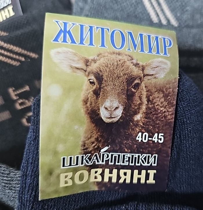 Шкарпетки Житомир "Преміум /ВОВНЯНІ" 3003-60 махрові чоловічі, р. 40-45 -(Махра -асорті +напис Sport +різні смужки) -уп. 12 шт