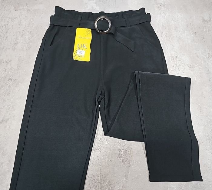 Лосини брючні "Золото" 790-5 верх на резинці +спереду кишені, р. 2XL-(42-46) -(чорні)