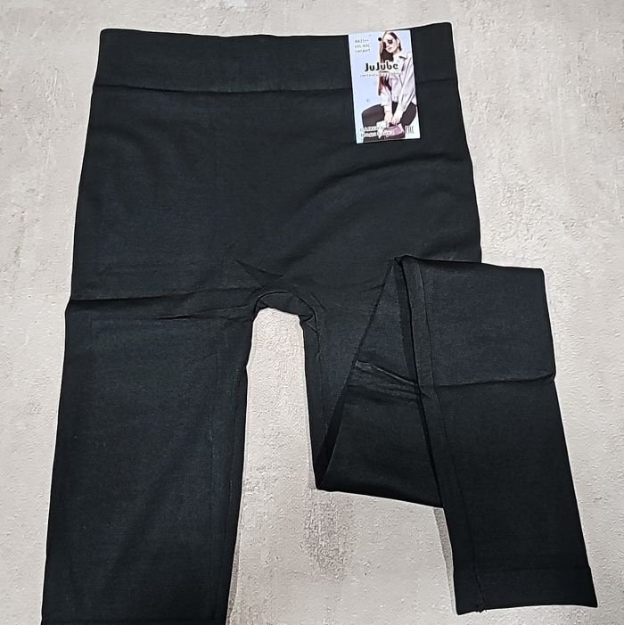 Лосини "JUJUBE" 833++ безшовні на тонкому хутрі,  р. 4XL/6XL-(46-50) -(чорні)