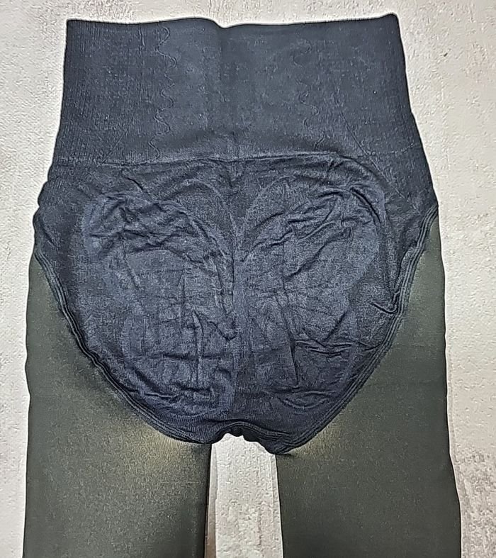 Колготки "Kataya" 6892-2 на хутрі до стопи з імітацією капронових, щільність 8800D з ефектом голих ніжок +зверху підтримуючі трусики з ефектом push-up, р. III-V -(44-48) -уп. 1 шт
