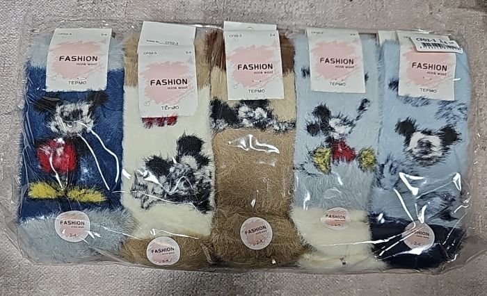 Шкарпетки "КОРОНА" CF-02-3 норка дитячі, р. 2-4, 5-7, 8-10 років -асорті -(Хлопчик -мультяшний Мікк...ус) -уп. 10 шт