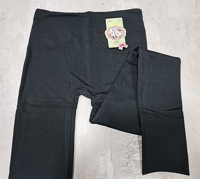 Лосини "JUJUBE" 839 безшовні на тонкому хутрі + верблюжа вовна, р. Хl/4xl-(46-48) -(чорні)