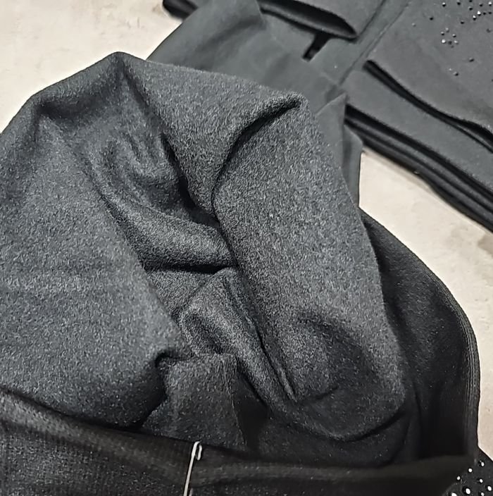 Лосини "Олань /Kataya" 6118-5 безшовні з начосом + знизу з боків мікс візерунків із камінчиків, р. 3XL/6XL-(46-50) -(чорні)